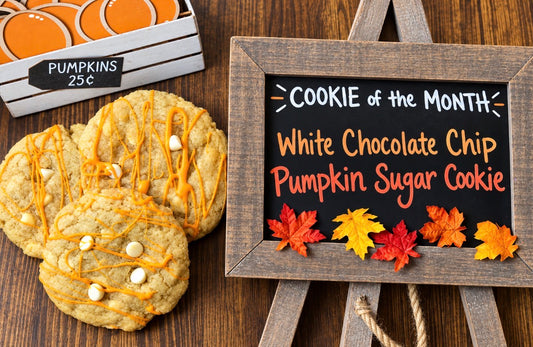 COOKIE OF THE MONTH - White Chocolate Chip Pumpkin Sugar Cookie