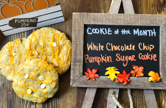 COOKIE OF THE MONTH - White Chocolate Chip Pumpkin Sugar Cookie